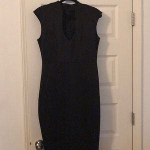 Solid black cocktail dress